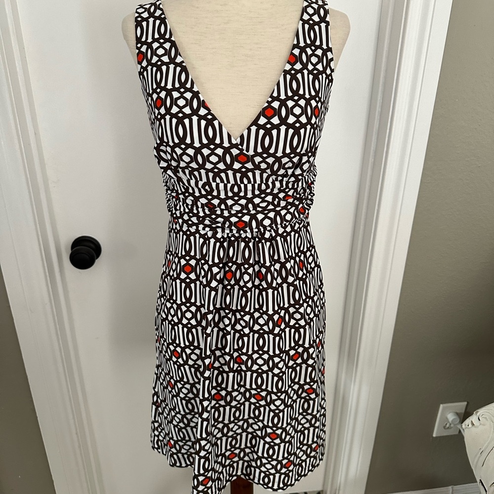 Jude Connally Brown & White Pattern Dress